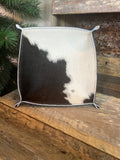 Black/White cowhide large catchall