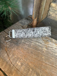 Gray brindle keychain wristlet