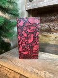 Red rose checkbook cover